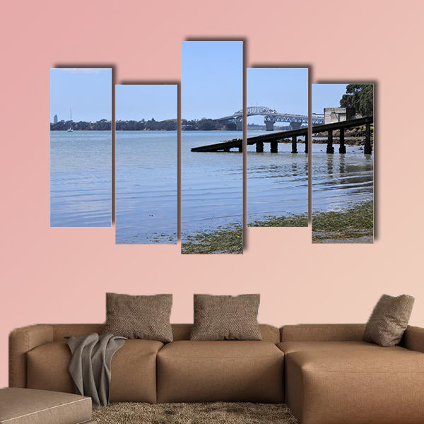 Landscape view of Auckland Harbor Bridge in Auckland wall art