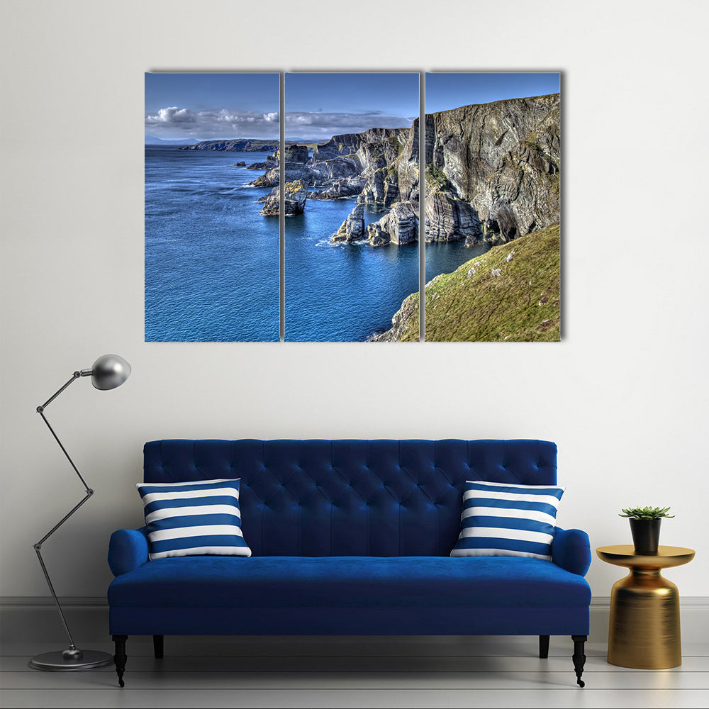 Atlantic coast cliffs at Mizen Head, County Cork, Ireland Multi Panel Canvas Wall Art