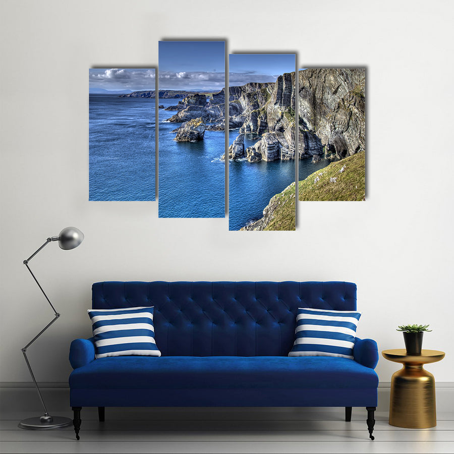 Atlantic coast cliffs at Mizen Head, County Cork, Ireland Multi Panel Canvas Wall Art