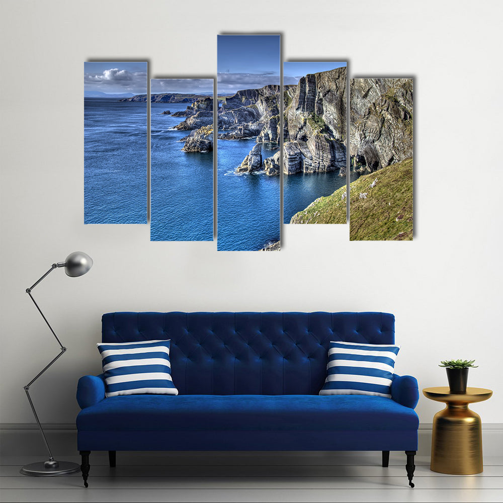 Atlantic coast cliffs at Mizen Head, County Cork, Ireland Multi Panel Canvas Wall Art