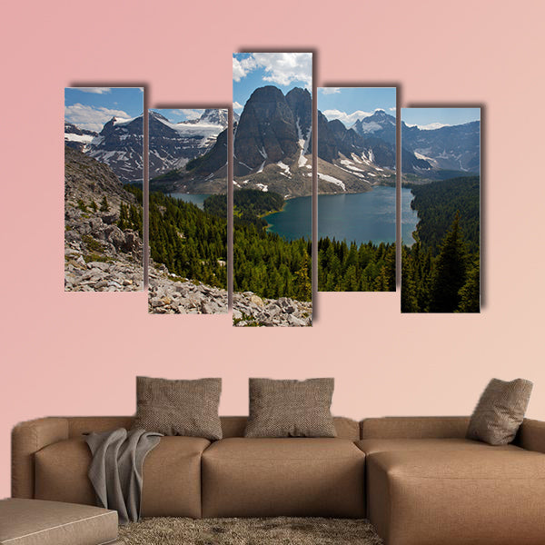 Mount Assiniboine in the Rocky Mountains of Canada in British Columbia, Canada Multi panel canvas wall art
