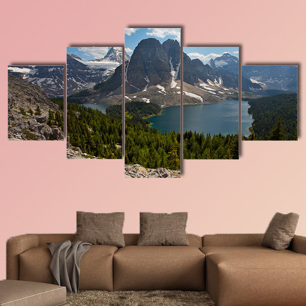 Mount Assiniboine in the Rocky Mountains of Canada in British Columbia, Canada Multi panel canvas wall art
