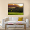 Golf Course Sunset Multi Panel Canvas Wall Art