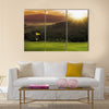 Golf Course Sunset Multi Panel Canvas Wall Art