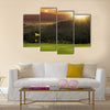 Golf Course Sunset Multi Panel Canvas Wall Art