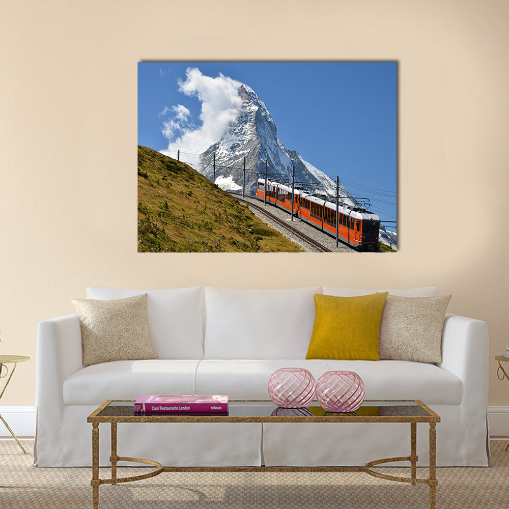 The Gornergratbahn is a 9 km long gauge mountain rack railway multi panel canvas wall art