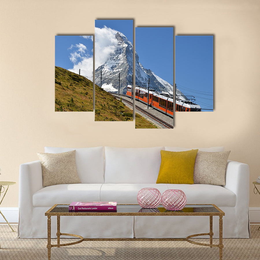 The Gornergratbahn is a 9 km long gauge mountain rack railway multi panel canvas wall art