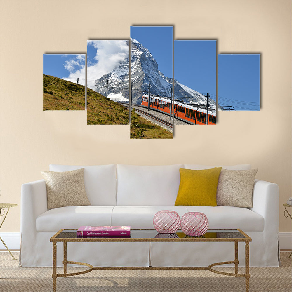 The Gornergratbahn is a 9 km long gauge mountain rack railway multi panel canvas wall art