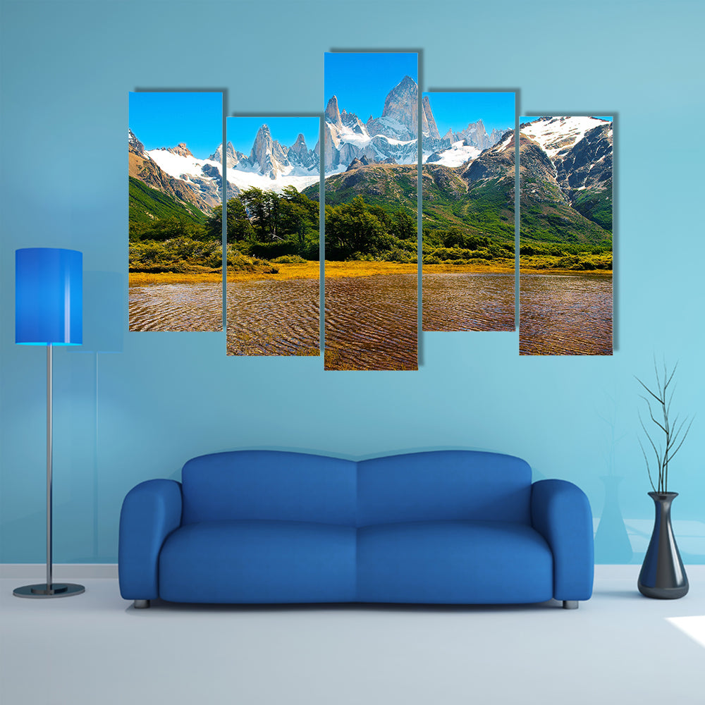 Beautiful Nature Landscape in Los Glaciares National Park, Patagonia, Argentina multi panel canvas wall art