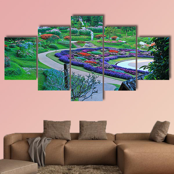 The park at the North of Thailand Multi panel canvas wall art