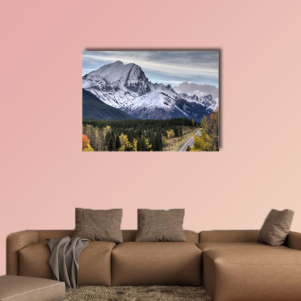 Rocky Mountains Kananaskis Alberta Canada in the Autumn Fall Multi panel canvas wall art