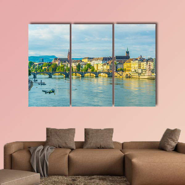 Basler monster and Saint Martin church in Basel, Switzerland wall art