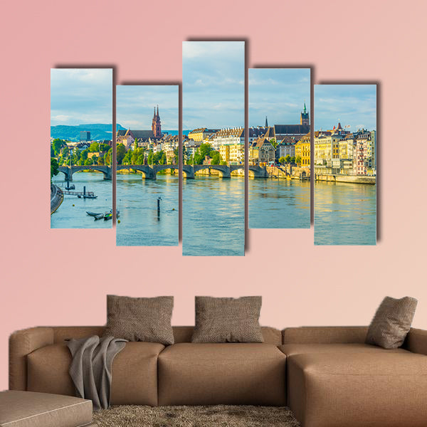 Basler monster and Saint Martin church in Basel, Switzerland wall art