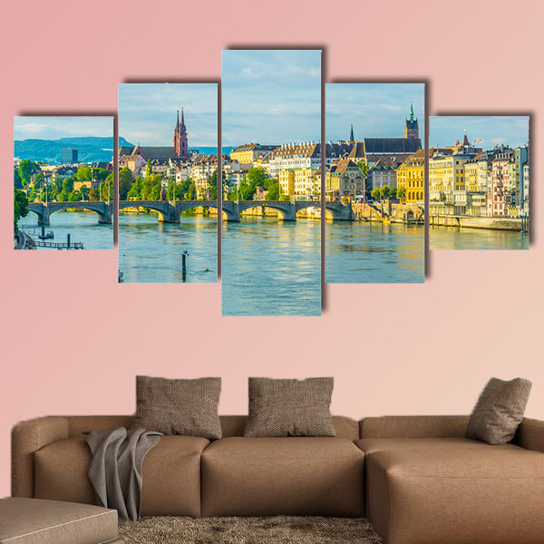 Basler monster and Saint Martin church in Basel, Switzerland wall art