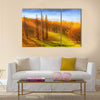 A photo of Sunrise in autumn in New Zealand Multi Panel Canvas Wall Art