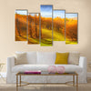 A photo of Sunrise in autumn in New Zealand Multi Panel Canvas Wall Art