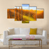 A photo of Sunrise in autumn in New Zealand Multi Panel Canvas Wall Art