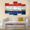 netherlands flag painted on old wood background Multi panel canvas wall art