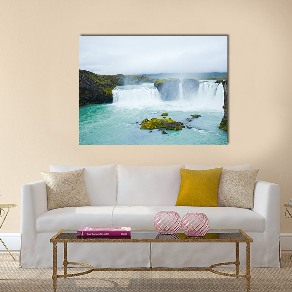 Godafoss waterfall in the northern Iceland multi panel canvas wall art