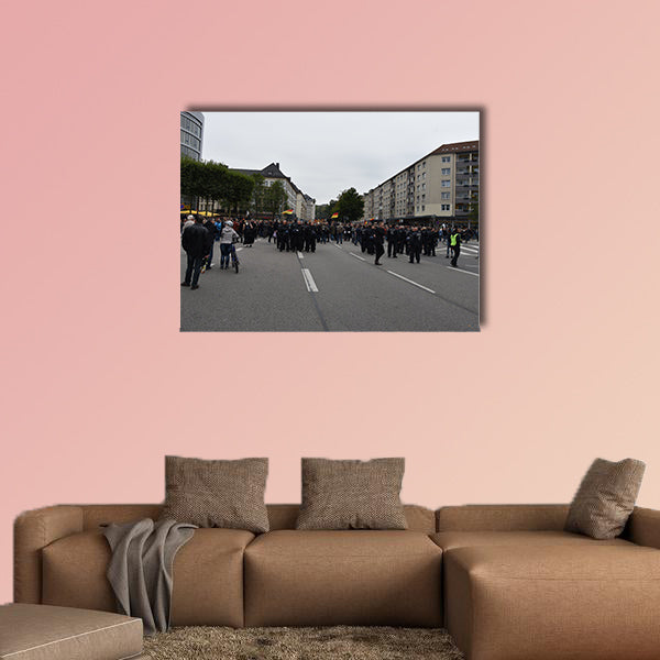 Afd demonstration Trauermarsch Chemnitz, Germany wall art