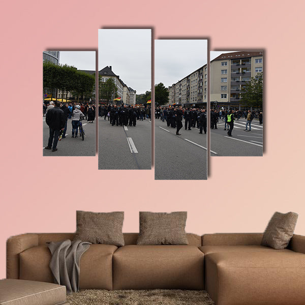Afd demonstration Trauermarsch Chemnitz, Germany wall art