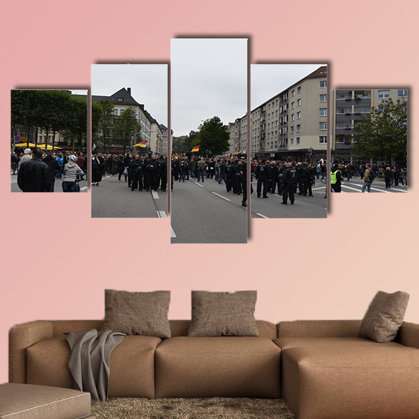 Afd demonstration Trauermarsch Chemnitz, Germany wall art