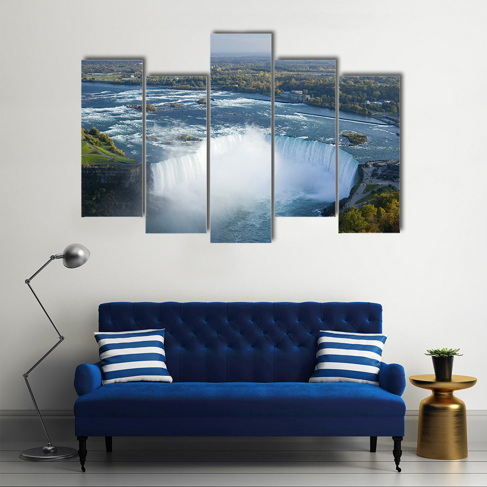 Beautiful Niagara River And Falls, Multi Panel Canvas Wall Art