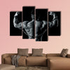 An image of a handsome young muscular sports man Multi panel canvas wall art