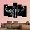 An image of a handsome young muscular sports man Multi panel canvas wall art