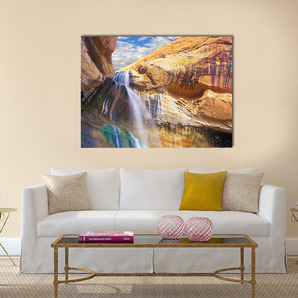 Calf Creek Falls, Grand Staircase-Escalante National Monument, Utah waterfall Multi panel canvas wall art