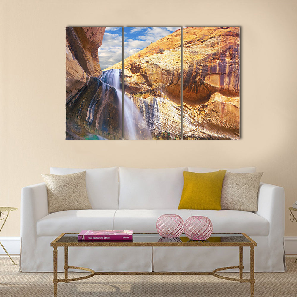 Calf Creek Falls, Grand Staircase-Escalante National Monument, Utah waterfall Multi panel canvas wall art