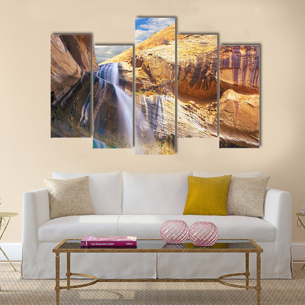 Calf Creek Falls, Grand Staircase-Escalante National Monument, Utah waterfall Multi panel canvas wall art