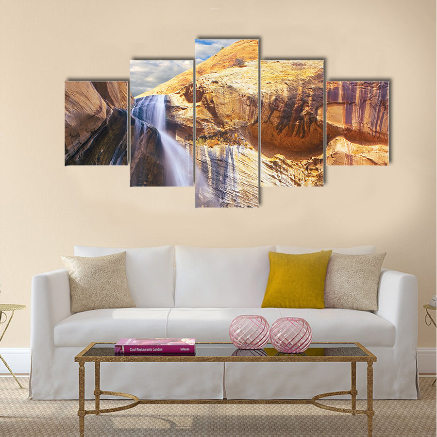 Calf Creek Falls, Grand Staircase-Escalante National Monument, Utah waterfall Multi panel canvas wall art