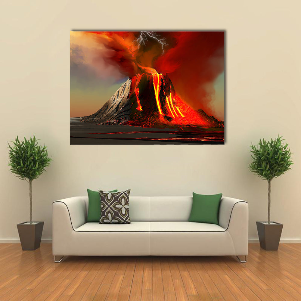 Hawaii Volcano multi panel canvas wall art