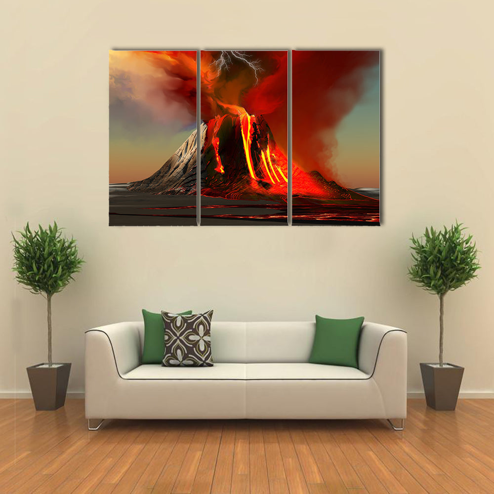 Hawaii Volcano multi panel canvas wall art