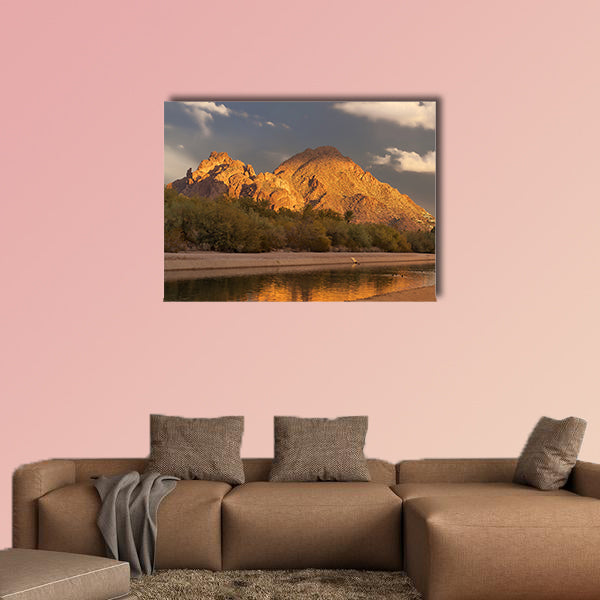 Canal water system through Phoenix, AZ multi panel canvas wall art
