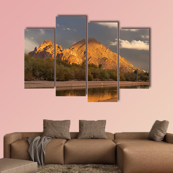 Canal water system through Phoenix, AZ multi panel canvas wall art