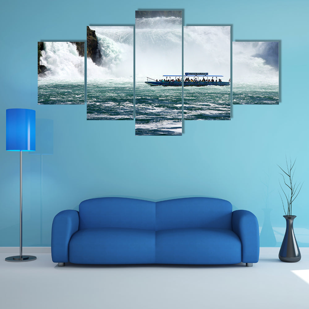 The Rhine Falls (Rheinfall) Multi Panel Canvas Wall Art