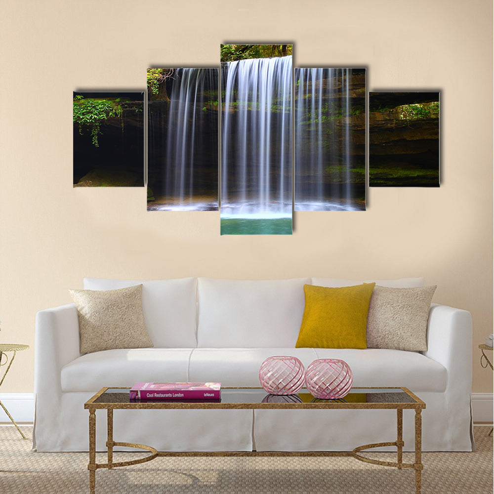 Upper Caney Creek Falls Multi Panel Canvas Wall Art
