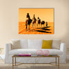 Camel Caravan in the Sahara Desert Multi Panel Canvas Wall Art