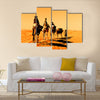 Camel Caravan in the Sahara Desert Multi Panel Canvas Wall Art