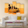 Camel Caravan in the Sahara Desert Multi Panel Canvas Wall Art