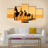 Camel Caravan in the Sahara Desert Multi Panel Canvas Wall Art