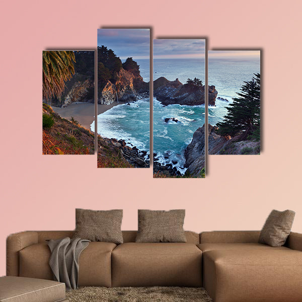 Julia Pfeiffer Burns State Park Big Sur California at McWay Falls Multi panel canvas wall art
