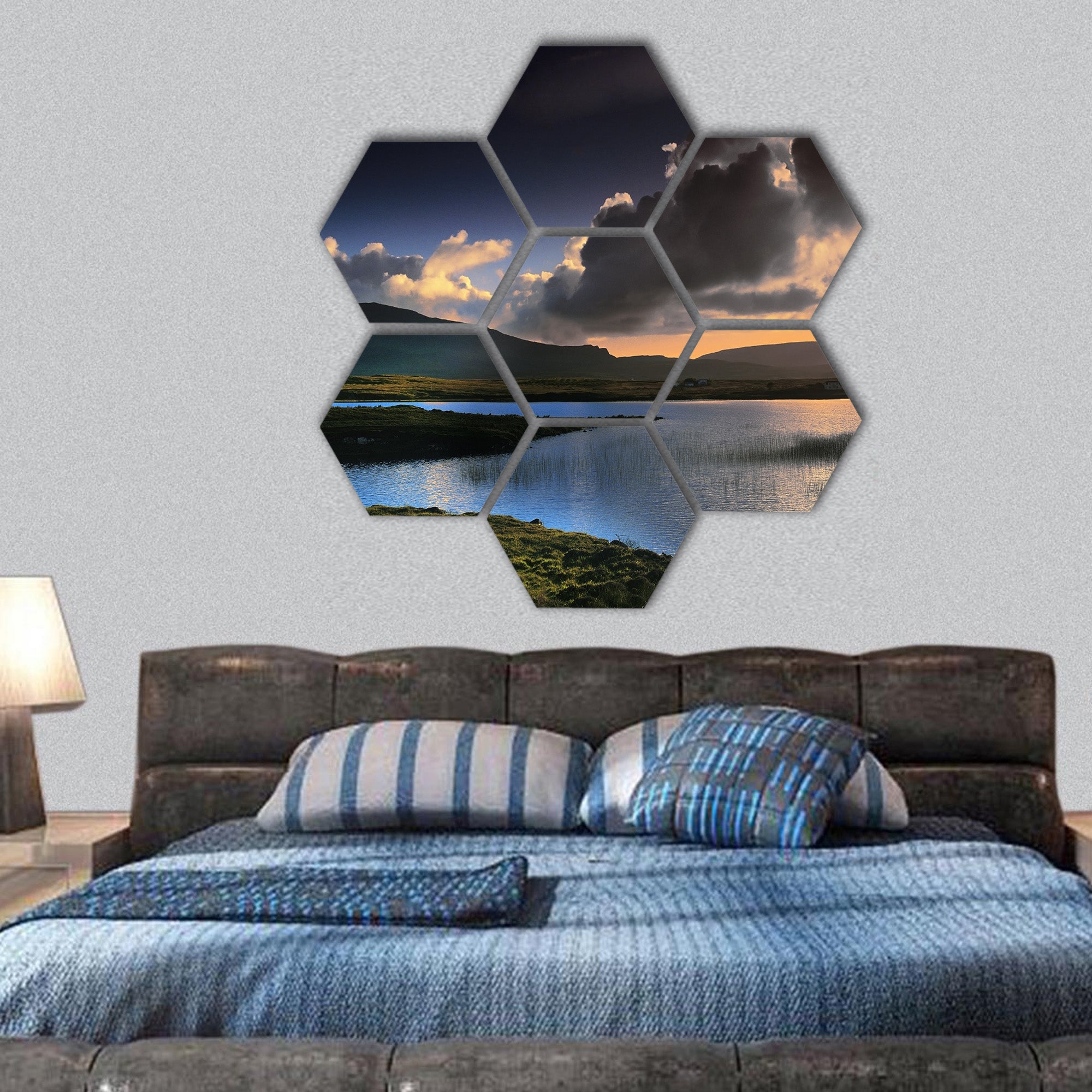the isle of skye in Scotland, Great Britain UK hexagonal canvas wall art