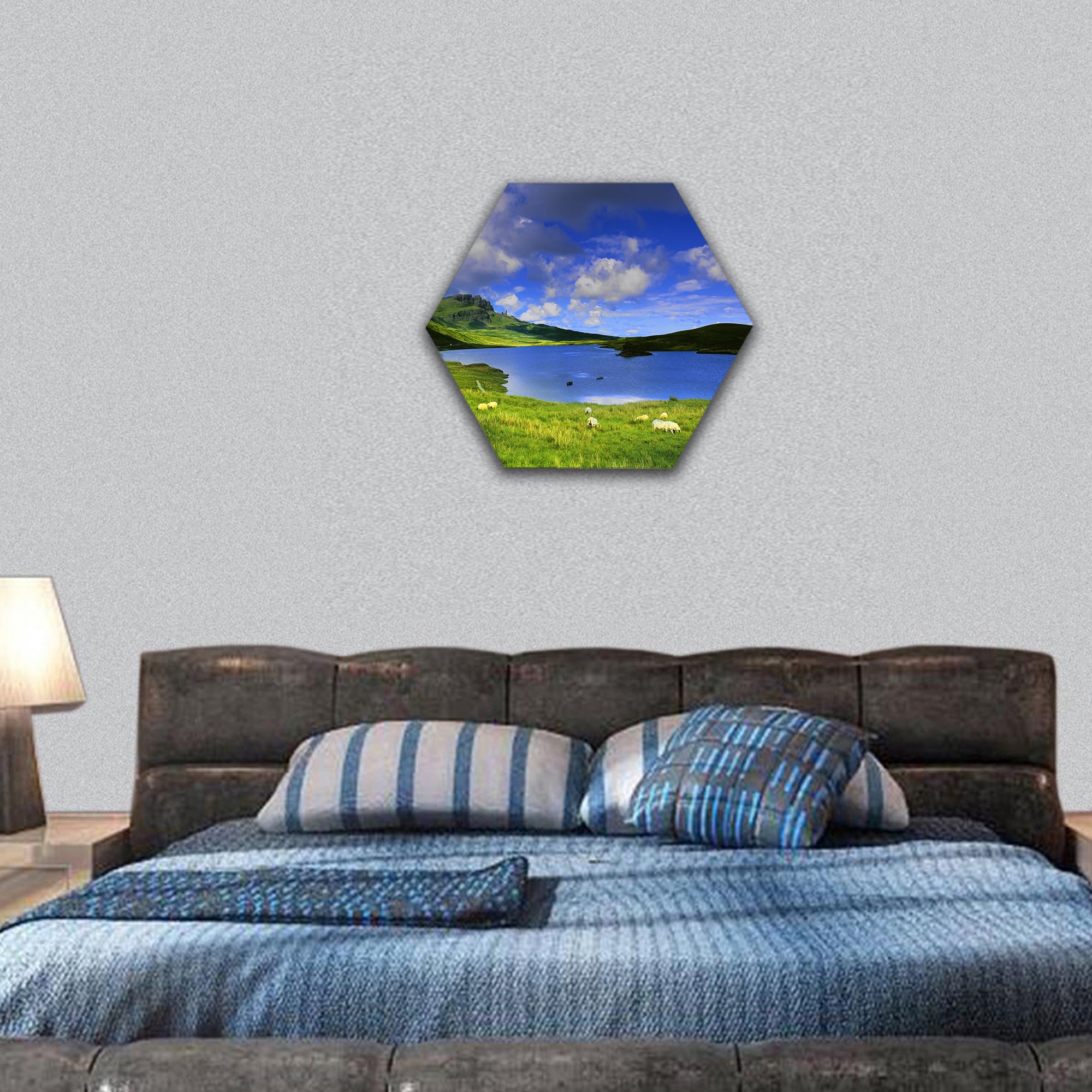 the isle of skye in Scotland, Great Britain UK hexagonal canvas wall art