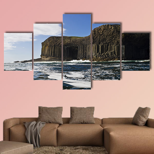 Staffa and Fingal's Cave in Scotland Multi panel canvas wall art
