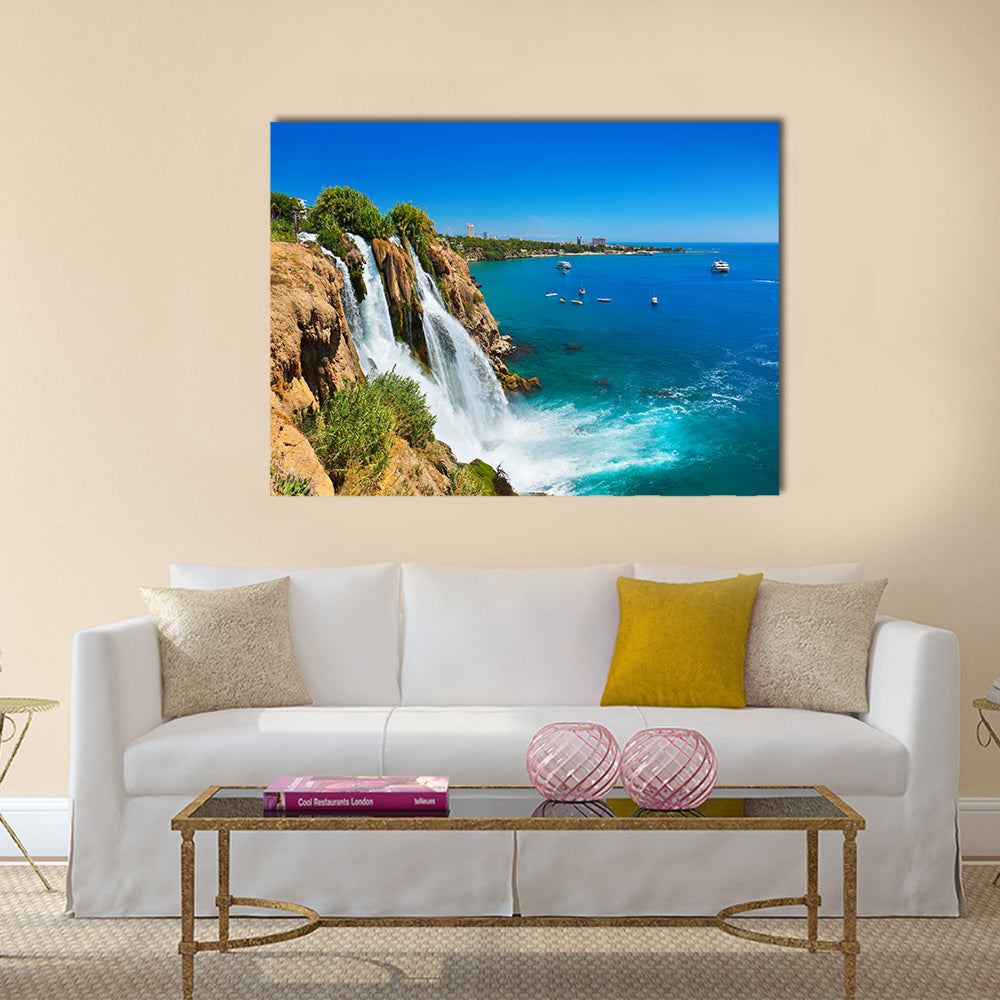 Waterfall Duden at Antalya, Turkey Multi Panel Canvas Wall Art