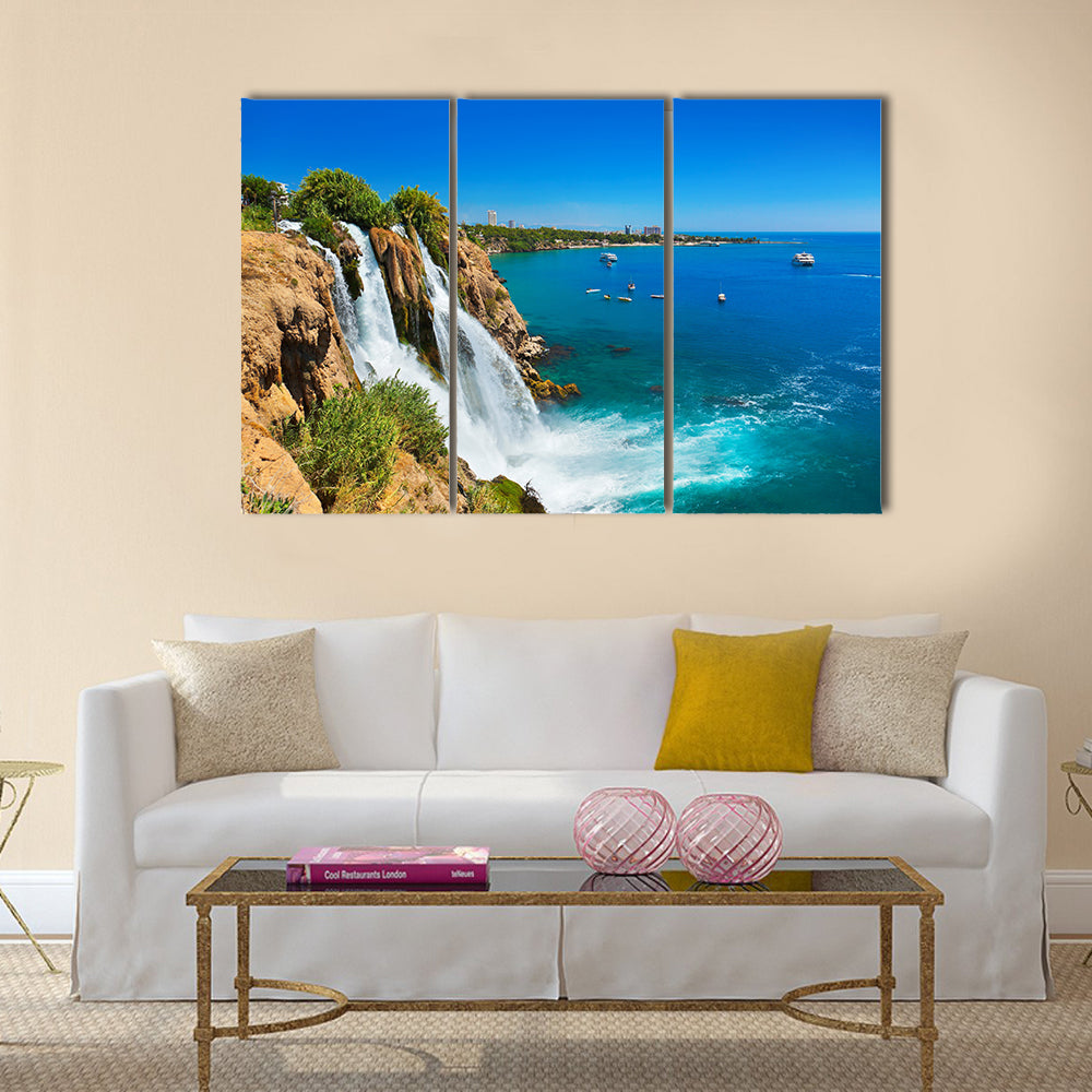 Waterfall Duden at Antalya, Turkey Multi Panel Canvas Wall Art