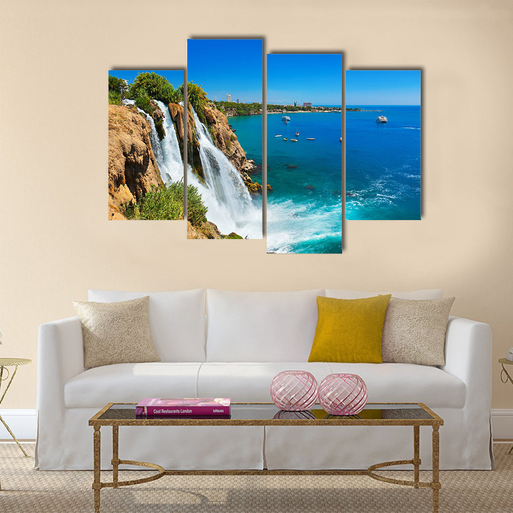 Waterfall Duden at Antalya, Turkey Multi Panel Canvas Wall Art